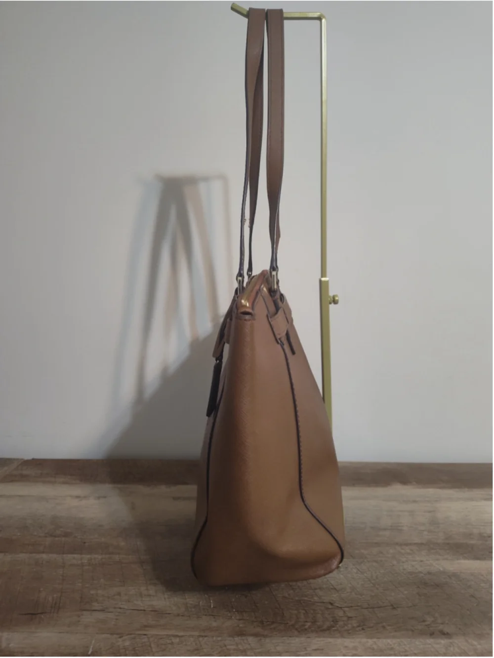 Women's Michael Kors Brown Gold Tote Bag One Size